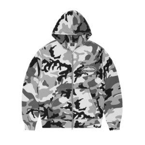 ISLAND PUFF PRINT ZIP HOODIE [ARCTIC CAMO]