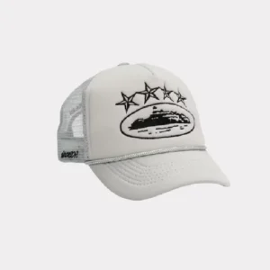 Corteiz 4Starz Alcatraz Trucker Hat Grau