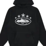 Corteiz 5 Starz Alcatraz Hoodie Schwarz
