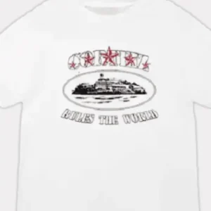 Corteiz 5 Starz Alcatraz T-Shirt Weiß