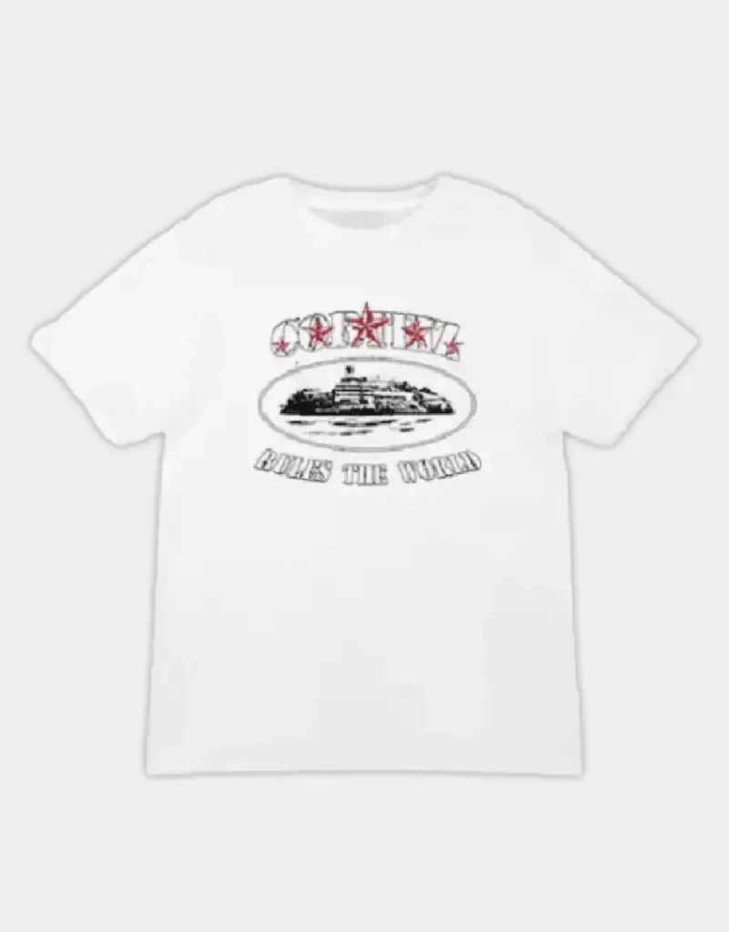 Corteiz 5 Starz Alcatraz T-Shirt Weiß