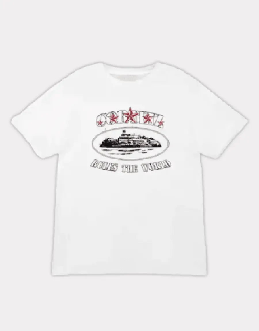 Corteiz-5-Starz-Alcatraz-T-Shirt-Weis-2 Corteiz 5 Starz Alcatraz T-Shirt Weiß