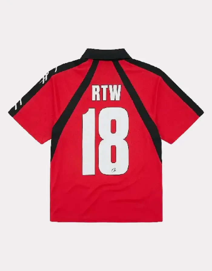 Corteiz Alcatraz Fußball-T-Shirt Rot