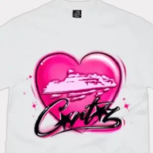 Corteiz Alcatraz Herz T-Shirt Weiß