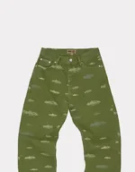 Corteiz Alcatraz Khaki Gemusterte Jogging Hose