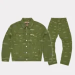 Corteiz Alcatraz Pattern Khaki Tracksuit