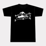 Corteiz Alcatraz Totenkopf T-Shirt Schwarz