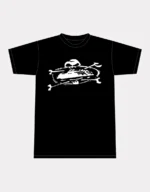 Corteiz Alcatraz Totenkopf T-Shirt Schwarz