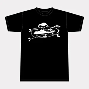 Corteiz Alcatraz Totenkopf T-Shirt Schwarz