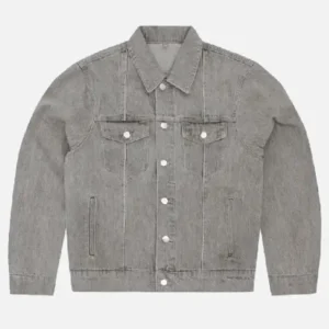 Corteiz C-Star Denim Trucker Jacket Grau