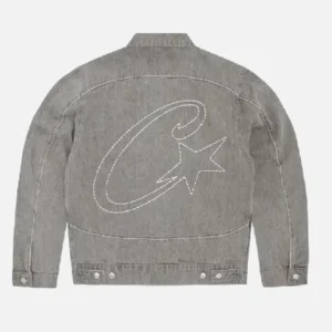 Corteiz C-Star Denim Trucker Jacket Grau