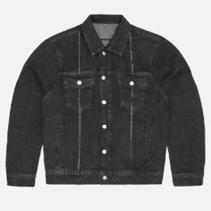 Corteiz C-Star Stitch-Down Jeans Jacket Schwarz
