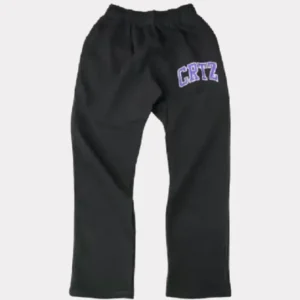 Corteiz Dropout Jogging Hose Schwarz/Lila