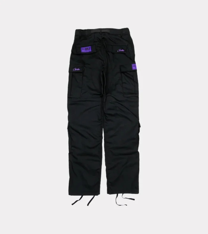 Corteiz Purp Guerilaz Cargo Schwarz/Lila