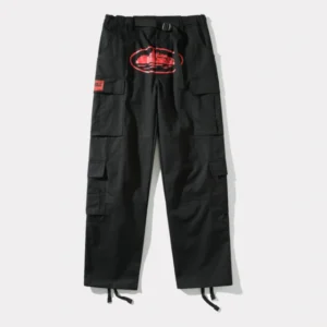 Corteiz Purp Guerillaz Cargos Schwarz/Rot