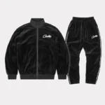 Corteiz VVS Samt Tracksuit Schwarz