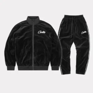 Corteiz VVS Samt Tracksuit Schwarz