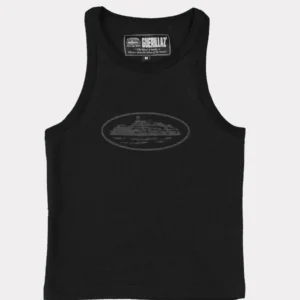 Corteiz Womens Guerillaz* Triple Black TankTop