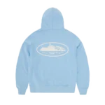 ISLAND PUFF PRINT ZIP HOODIE [BABY BLAU]