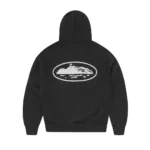 ISLAND PUFF PRINT ZIP HOODIE [SCHWARZ]