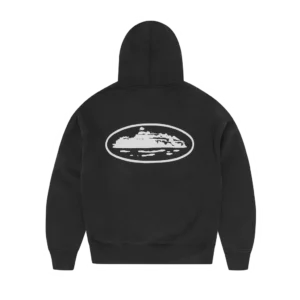 ISLAND PUFF PRINT ZIP HOODIE [SCHWARZ]