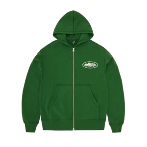 ISLAND PUFF PRINT ZIP HOODIE [GREEN]