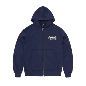 ISLAND PUFF PRINT ZIP HOODIE [NAVY]