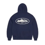 ISLAND PUFF PRINT ZIP HOODIE [NAVY]