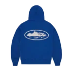 ISLAND PUFF PRINT ZIP HOODIE [WASHED ROYAL]