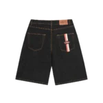 Jeansshorts mit zwei Streifen [schwarz]